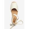 Comfortview Women’s Wide Width The Shayla Flat Espadrille(White Eyelet)