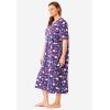 Dreams & Co. Plus Size Long Print Sleepshirt(Deep Teal Hearts)