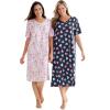 Dreams & Co. Plus Size Long Print Sleepshirt(Multi Fruit)