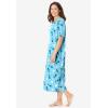 Dreams & Co. Plus Size Long Print Sleepshirt(Pale Ocean Cat)
