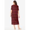 Dreams & Co. Plus Size Long Print Sleepshirt(Red Buffalo Plaid)