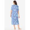 Dreams & Co. Plus Size Long Print Sleepshirt(Sky Blue Winter Cat)