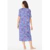 Dreams & Co. Plus Size Long Print Sleepshirt(Soft Iris Starfish)