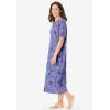 Dreams & Co. Plus Size Long Print Sleepshirt(Soft Iris Starfish)