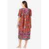 Only Necessities Plus Size Mixed Print Short Lounger(Electric Orange Bloom)