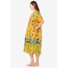 Only Necessities Plus Size Mixed Print Short Lounger(Yellow Butterfly)