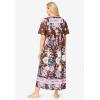 Only Necessities Women’s Plus Size Bib Front Lounger House Dress, Nightgown(French Toast Romantic Floral)