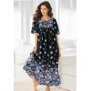 Only Necessities Women’s Plus Size Bib Front Lounger House Dress, Nightgown(Kelly Green Folk Floral)