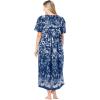 Only Necessities Women’s Plus Size Bib Front Lounger House Dress, Nightgown(Kelly Green Folk Floral)