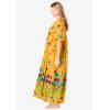 Only Necessities Women’s Plus Size Bib Front Lounger House Dress, Nightgown(Yellow Butterfly)