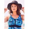 Swimsuits For All Swim 365 Women’s Plus Size Longer-Length Tankini Top(Vibrant Palm)