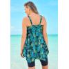 Swimsuits For All Swim 365 Women’s Plus Size Longer-Length Tankini Top(Vibrant Palm)