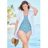 Swimsuits for All Swim 365 Women’s Plus Size Hooded Terry Swim Cover Up(White)