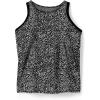Swimsuits for All Swim 365 Women’s Plus Size Longer-Length Racerback Tankini Top(Black White Leopard)