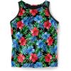 Swimsuits for All Swim 365 Women’s Plus Size Longer-Length Racerback Tankini Top(Indigo Multi)