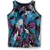 Swimsuits for All Swim 365 Women’s Plus Size Longer-Length Racerback Tankini Top(Pink Textured Palm)