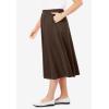 Woman Within Plus Size 7-Day Knit A-Line Skirt(Chocolate)