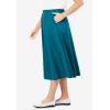 Woman Within Plus Size 7-Day Knit A-Line Skirt(Deep Teal)