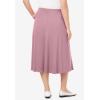 Woman Within Plus Size 7-Day Knit A-Line Skirt(Dusty Pink)