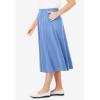 Woman Within Plus Size 7-Day Knit A-Line Skirt(French Blue)