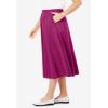 Woman Within Plus Size 7-Day Knit A-Line Skirt(Raspberry)