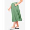 Woman Within Plus Size 7-Day Knit A-Line Skirt(Sage)