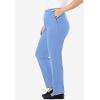 Woman Within Plus Size 7-Day Knit Straight Leg Pant Stretch Elastic Waist (Petite & Tall Available)(French Blue)