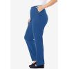 Woman Within Plus Size 7-Day Knit Straight Leg Pant Stretch Elastic Waist (Petite & Tall Available)(Royal Navy)