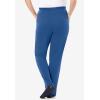 Woman Within Plus Size 7-Day Knit Straight Leg Pant Stretch Elastic Waist (Petite & Tall Available)(Royal Navy)