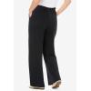 Woman Within Plus Size 7-Day Knit Wide-Leg Pull-On Pants(Black)