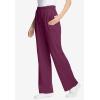 Woman Within Plus Size 7-Day Knit Wide-Leg Pull-On Pants(Deep Claret)