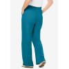 Woman Within Plus Size 7-Day Knit Wide-Leg Pull-On Pants(Deep Teal)