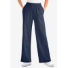 Woman Within Plus Size 7-Day Knit Wide-Leg Pull-On Pants(Heather Charcoal)