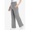 Woman Within Plus Size 7-Day Knit Wide-Leg Pull-On Pants(Medium Heather Grey)