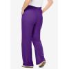 Woman Within Plus Size 7-Day Knit Wide-Leg Pull-On Pants(Radiant Purple)