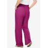 Woman Within Plus Size 7-Day Knit Wide-Leg Pull-On Pants(Raspberry)
