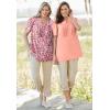 Woman Within Plus Size Convertible 2-in-1 Cargo Pant & Capri Elastic Waist(Medium Stonewash Sanded)