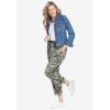 Woman Within Plus Size Convertible 2-in-1 Cargo Pant & Capri Elastic Waist(Waterfall)