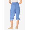 Woman Within Plus Size Convertible Length Cargo Capri/Bermuda(French Blue)
