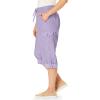 Woman Within Plus Size Convertible Length Cargo Capri/Bermuda(Pale Lilac)