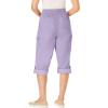 Woman Within Plus Size Convertible Length Cargo Capri/Bermuda(Pale Lilac)