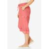 Woman Within Plus Size Convertible Length Cargo Capri/Bermuda(Sweet Coral)
