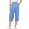 Woman Within Plus Size Elastic-Waist Pull-On Knit Pocket Capri Pants(French Blue)
