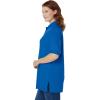 Woman Within Plus Size Elbow-Sleeve Polo Tunic(Bright Cobalt)