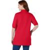 Woman Within Plus Size Elbow-Sleeve Polo Tunic(Vivid Red)