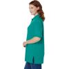 Woman Within Plus Size Elbow-Sleeve Polo Tunic(White)