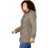 Woman Within Plus Size Fleece-Lined Taslon Anorak(Bark)