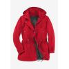 Woman Within Plus Size Fleece-Lined Taslon Anorak(Black)