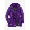 Woman Within Plus Size Fleece-Lined Taslon Anorak(Black)