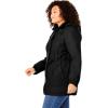 Woman Within Plus Size Fleece-Lined Taslon Anorak(Black)